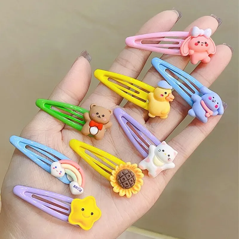 Hair Clips for Kids Tic Tac Clips for Baby Girls Set Latest Fancy Hair Pins (Pack of 1, Random Design)