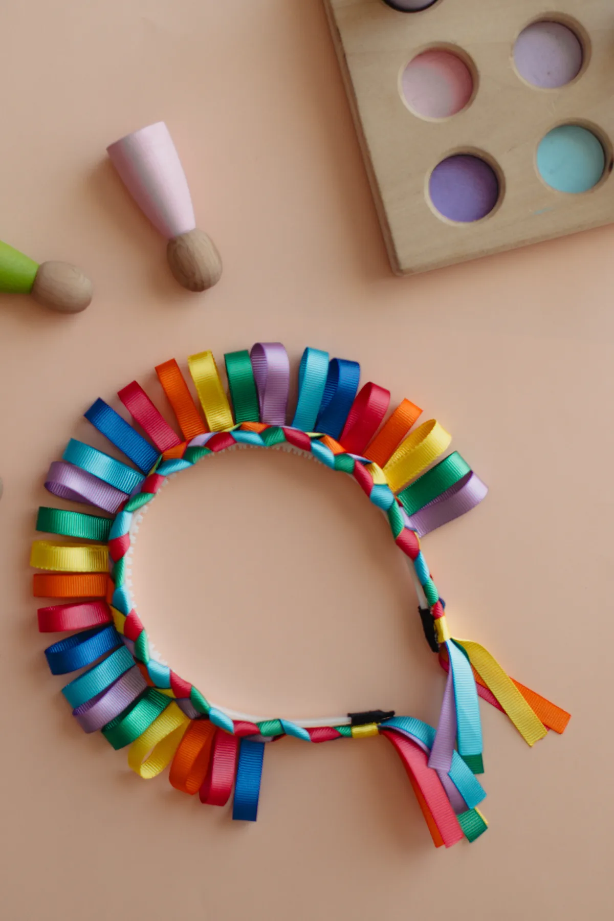 Handmade Party Headband with Ribbons