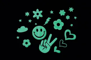 Happy Days Glow Wall Stickers