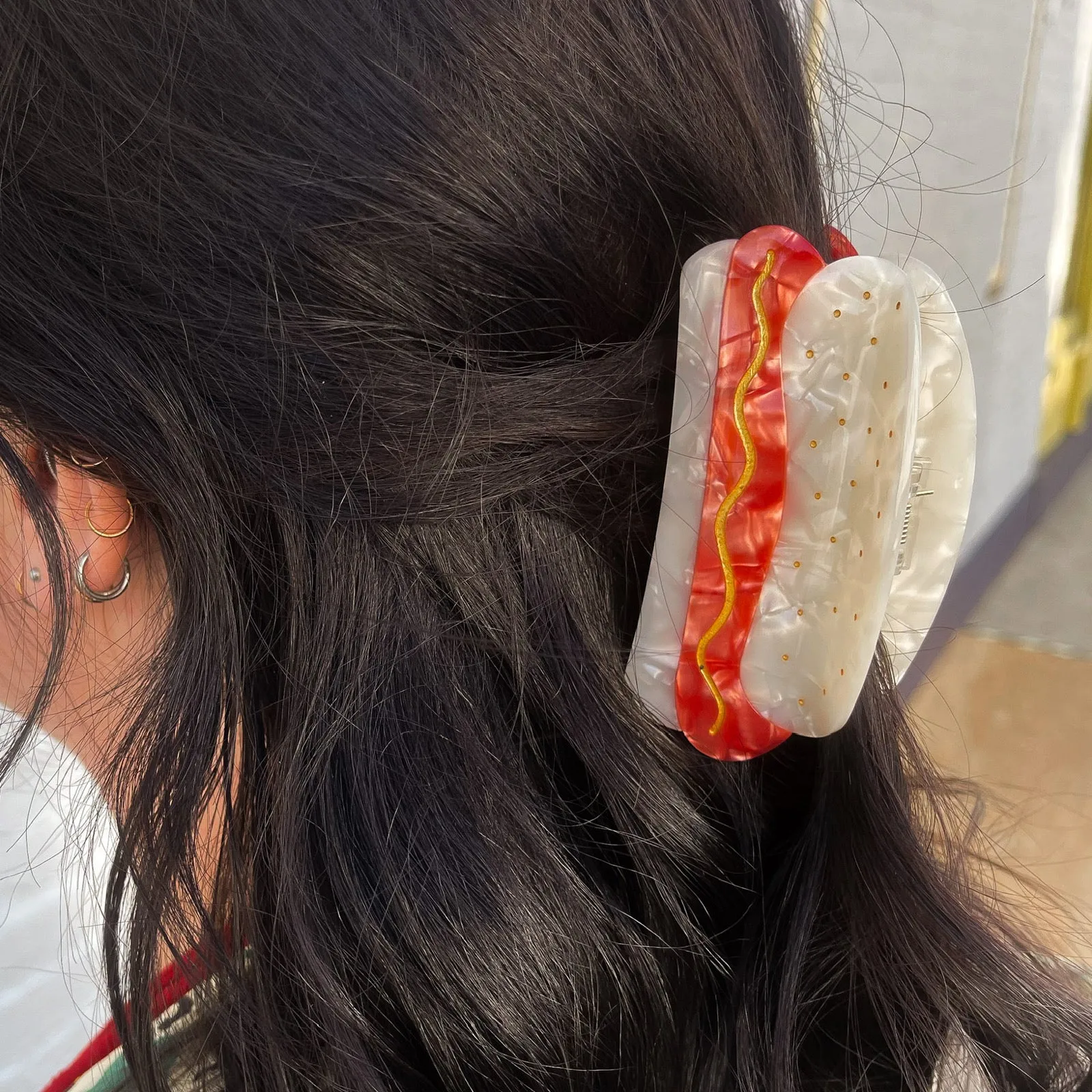 Hot Dog Hair Clip