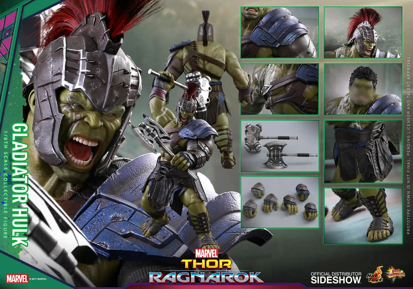 Hot Toys Thor Ragnorok Gladiator Hulk 1/6 Scale Action Figure MMS430