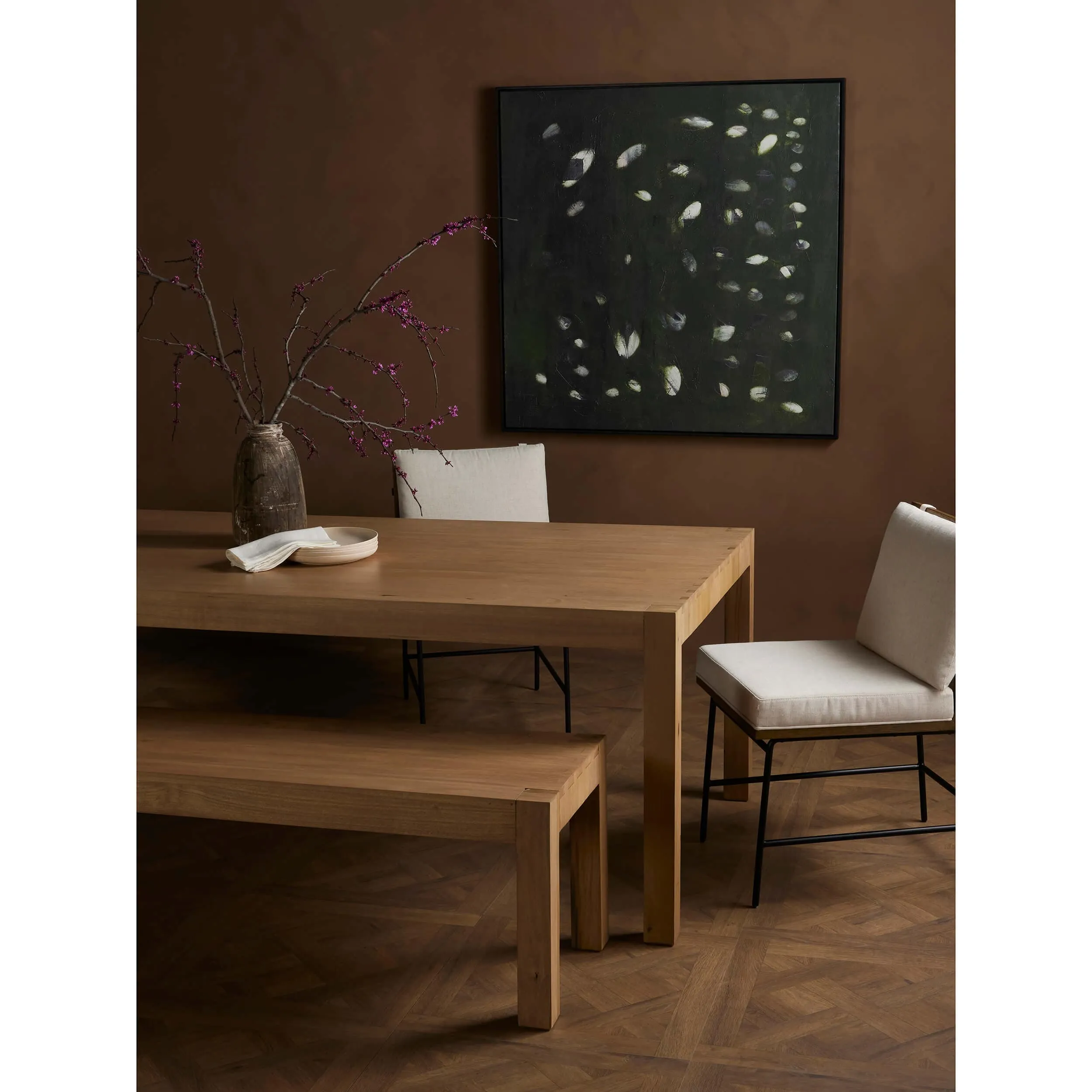 Isador 96" Dining Table, Dry Wash Poplar