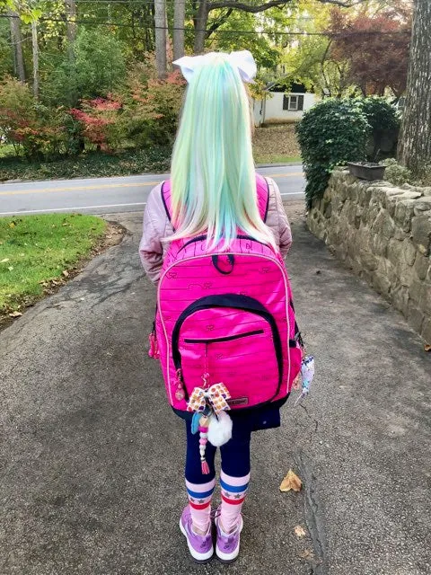 Kids Rainbow Blue, Purple, Yellow & Pink Hair Extension Ponytail