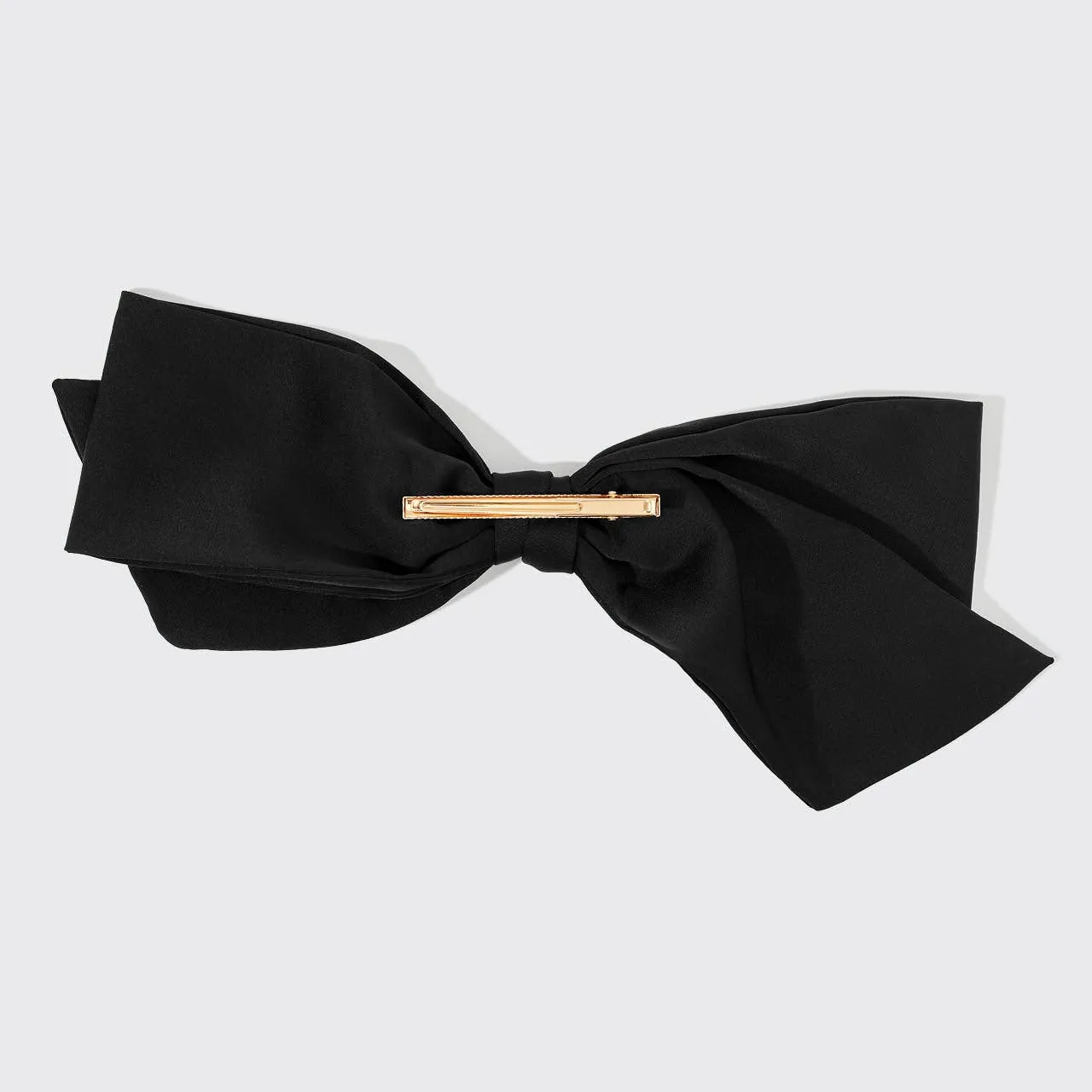 KITSCH Recycled Fabric Bow Hair Clip 1pc- Black