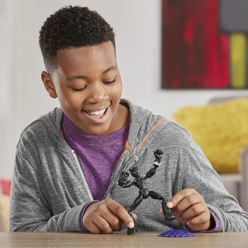 Marvel Avengers Bend n Flex Action Figure Toy, 6-Inch Flexible Black Panther Figure, For Kids Ages 4 And Up