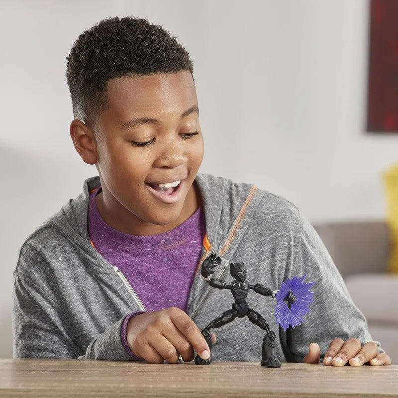 Marvel Avengers Bend n Flex Action Figure Toy, 6-Inch Flexible Black Panther Figure, For Kids Ages 4 And Up