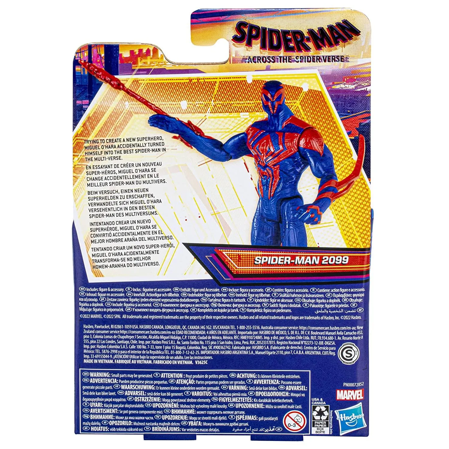 Marvel Spider-Man: Across The Spider-Verse Spider-Man 2099 6-Inch-Scale Action Figure with Web Accessory Toy