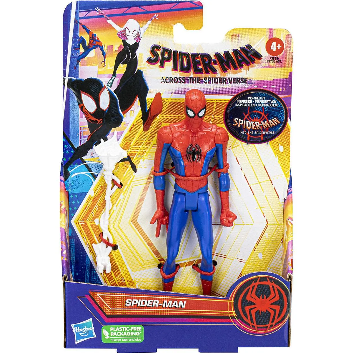 Marvel Spider-Man: Across The Spider-Verse Spider-Man 6-Inch-Scale Action Figure with Web Accessory Toy