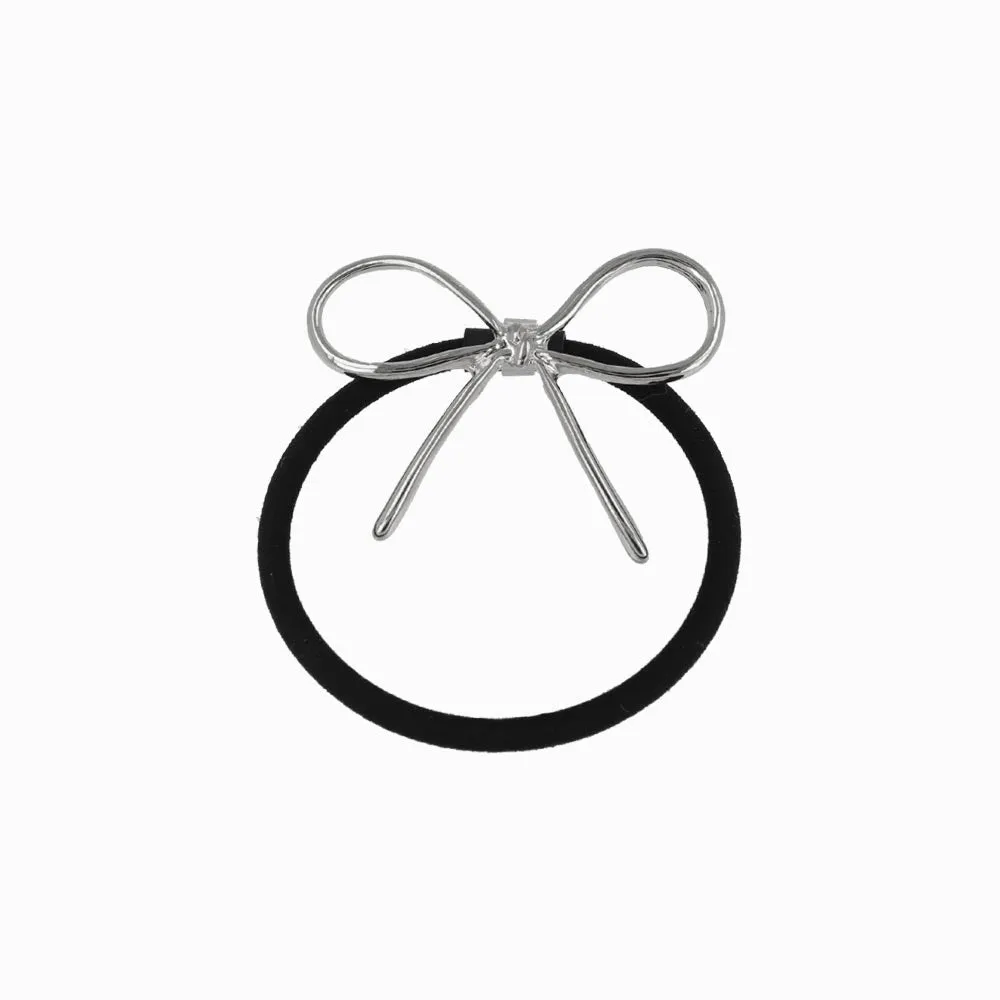 Metal Bow Tie Ponytail Holder