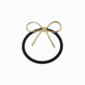 Metal Bow Tie Ponytail Holder