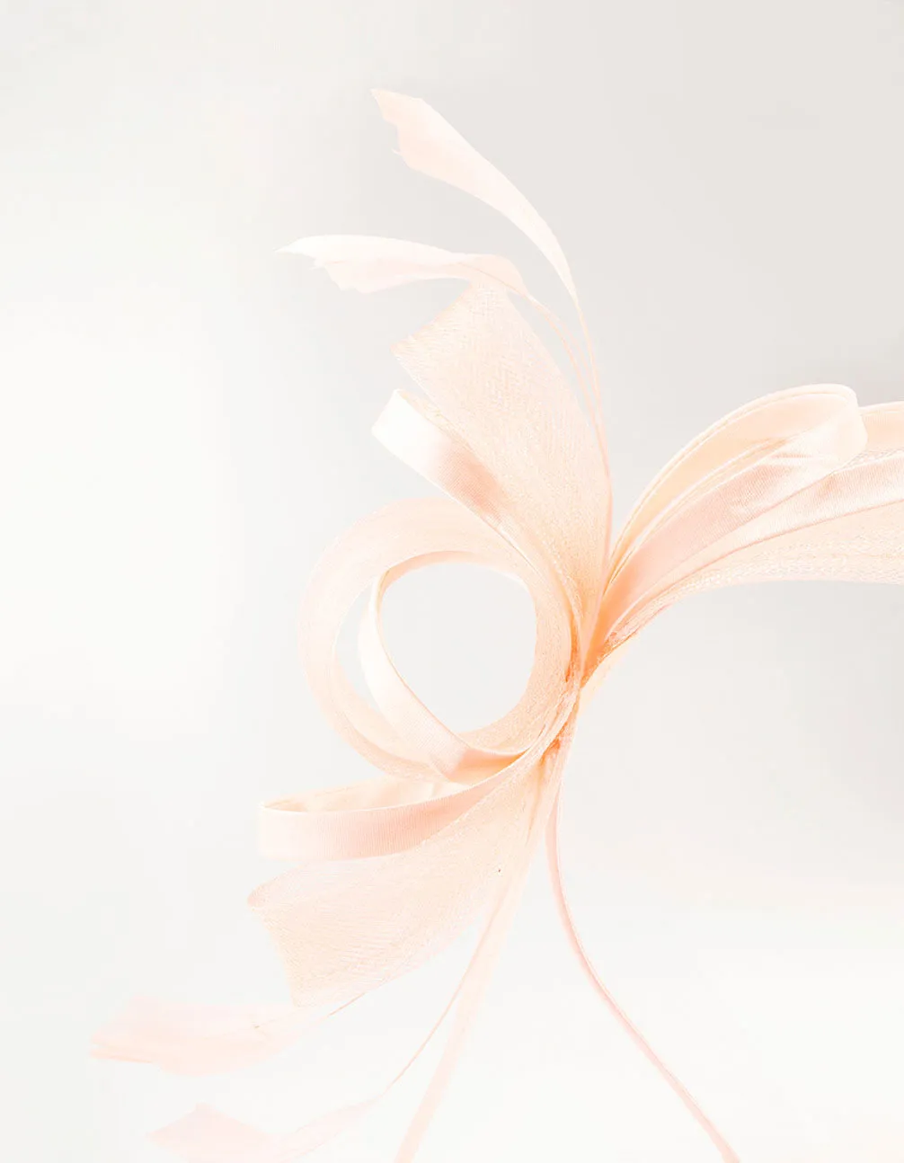 Metallic Peach Feather Fascinator