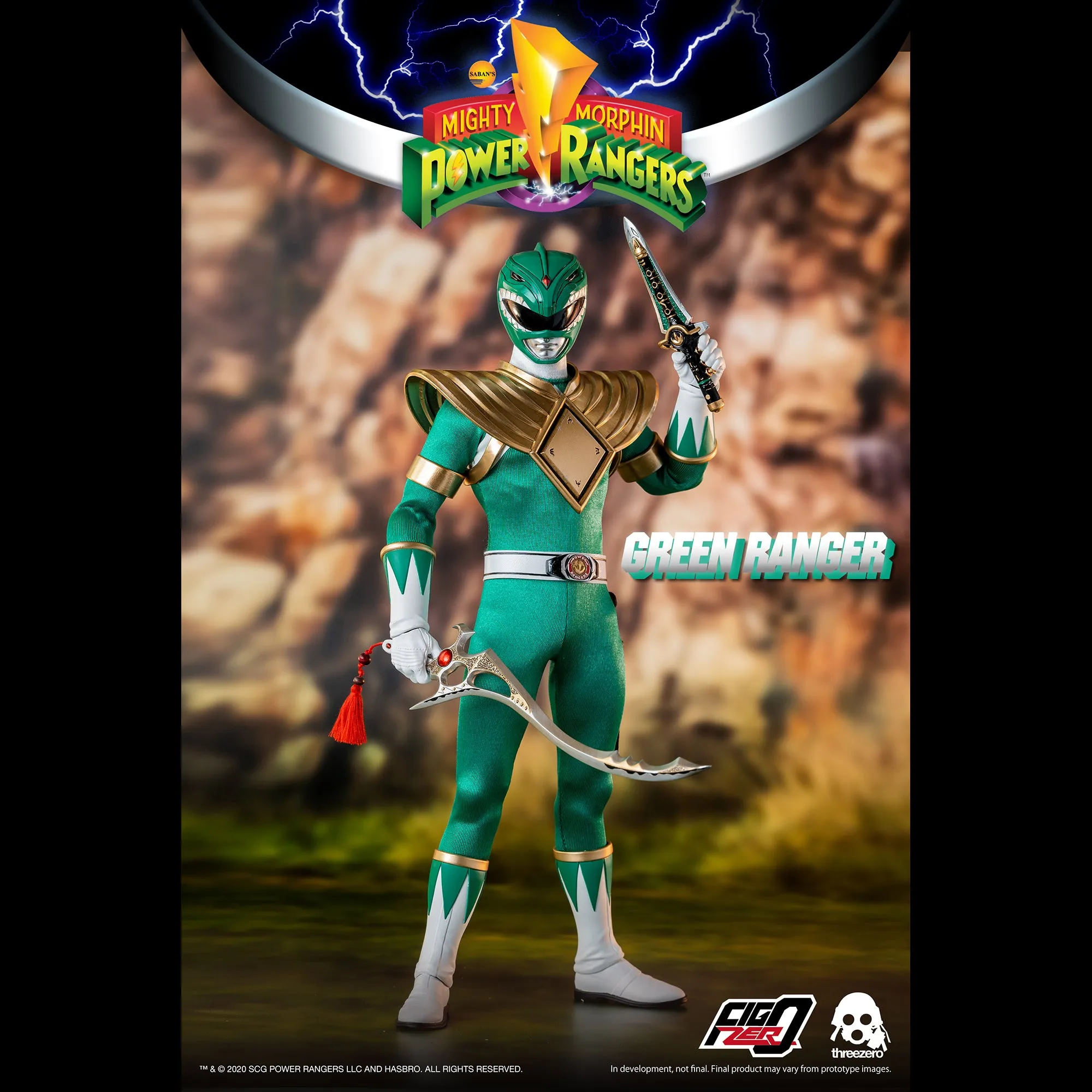 Mighty Morphin Power Rangers Green Ranger Collectible Figure 1/6 Scale By Threezero