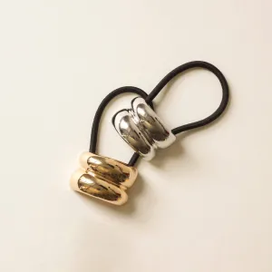 Mini Double Arch Metal Ponytail Hair Tie | Gold or Silvers