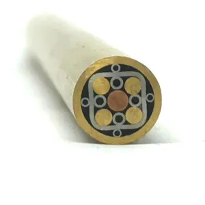 Mosaic Pin for Knifemaking- 1/4" x 6"- Brass Tube   Copper/Stainless- MP13