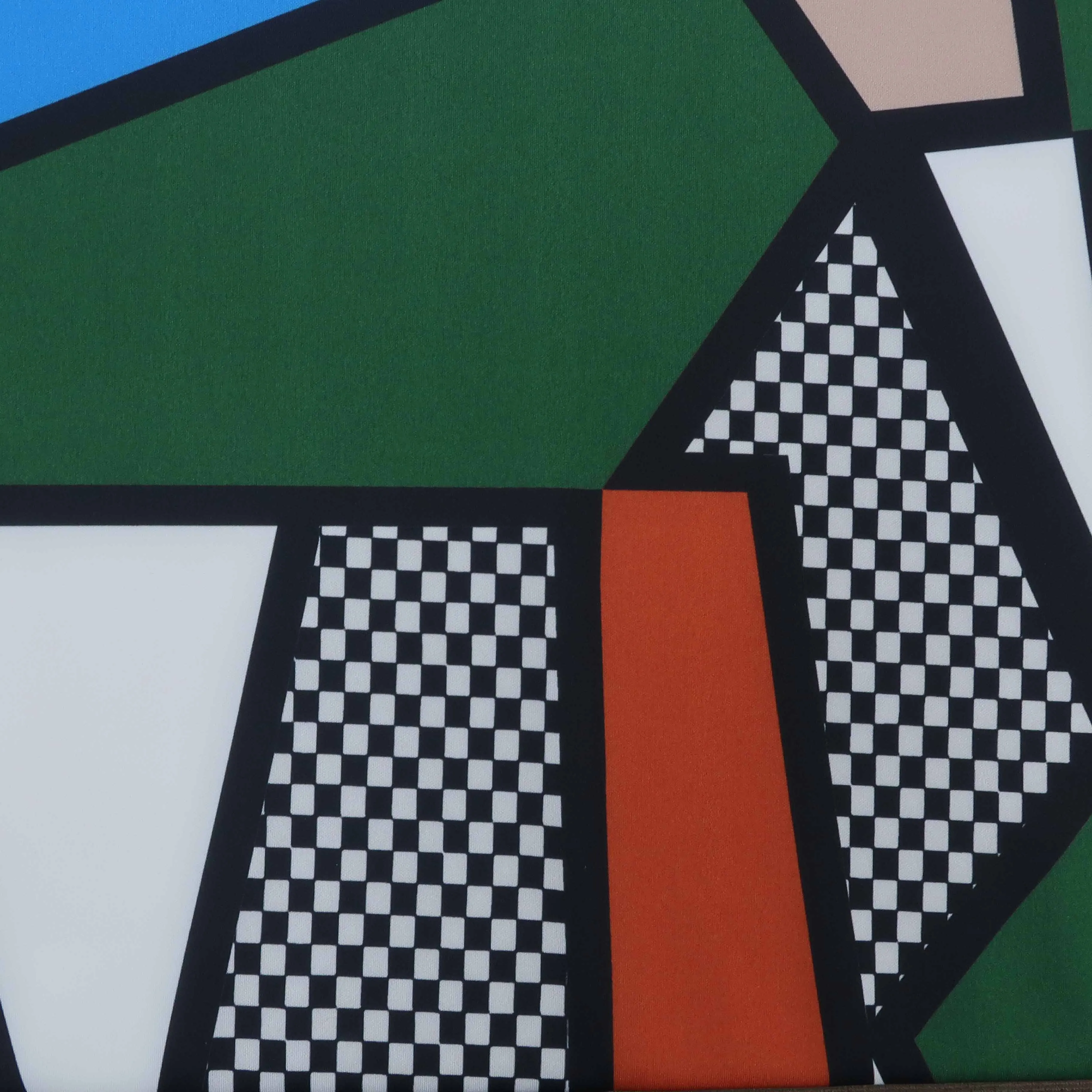 Multicolored Geometric Printed Neoprene Fabric