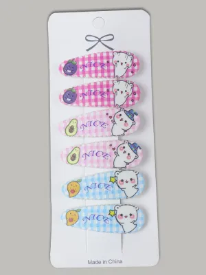 Pack Of 3 Multicolor Hair Clips For Girls GHC57