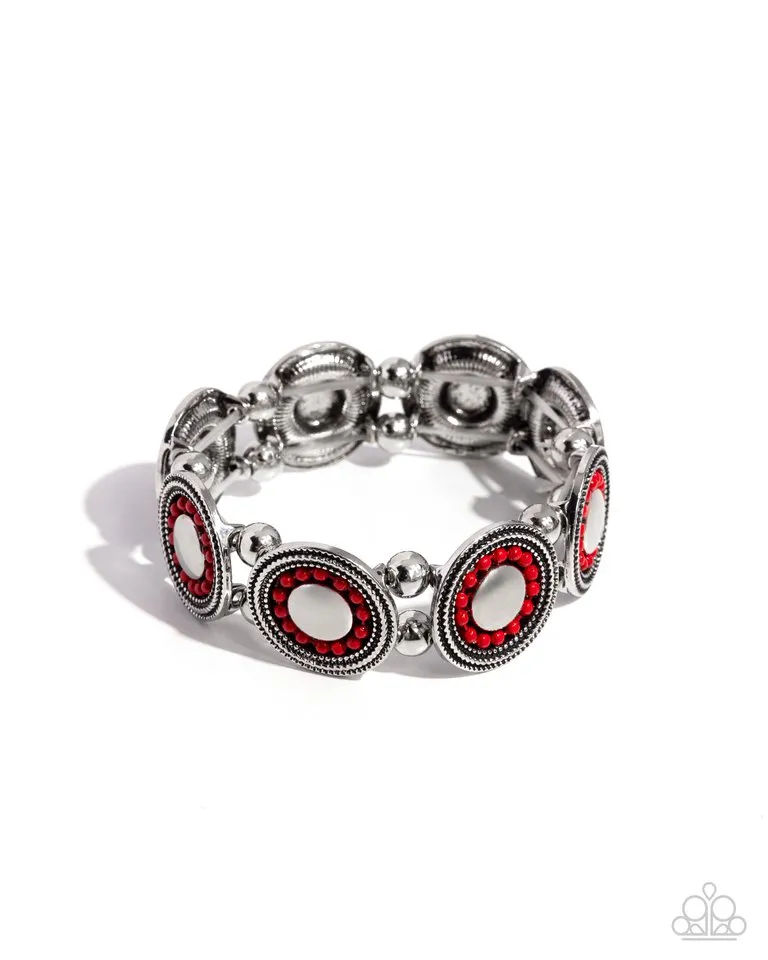 Paparazzi Bracelet ~ Pendant Paladin - Red