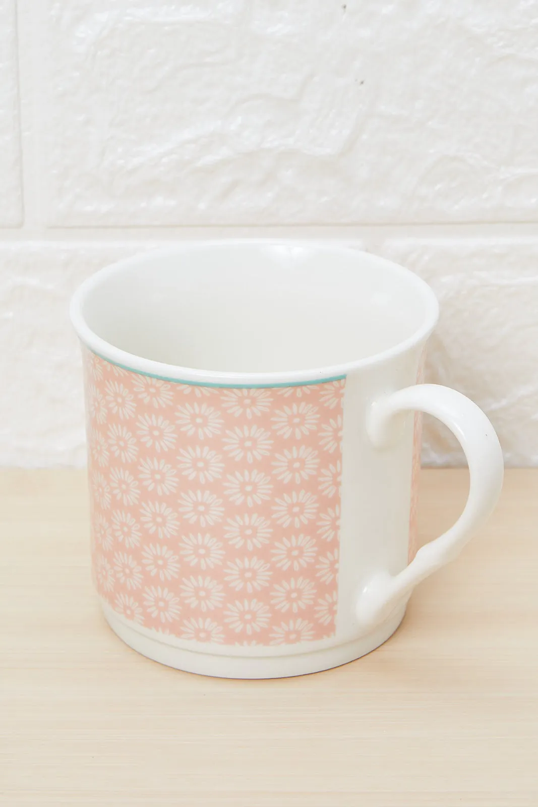 Pink Geometric Printed Mug