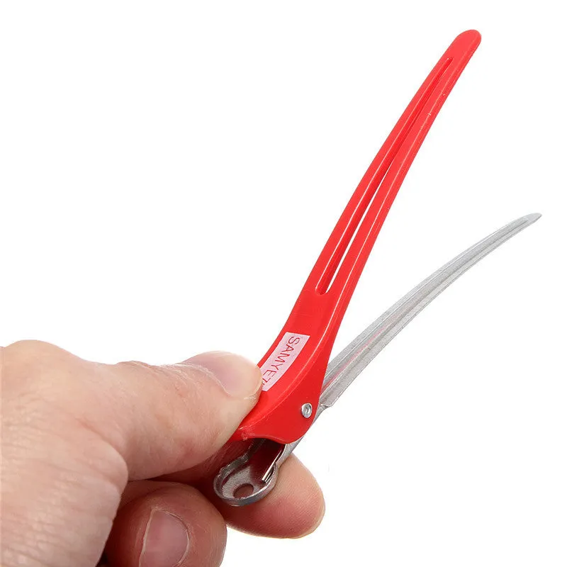 Pro 12PCS/Pack Aluminum Metal Professional Hairdressing Salon Section Hair Grip Clips Styling Tools