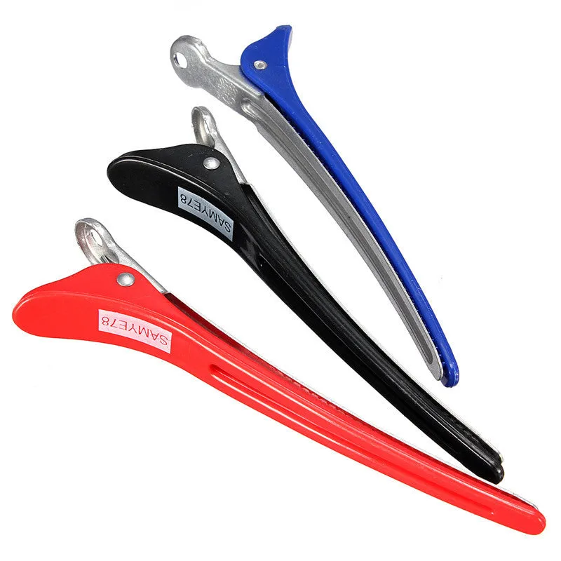 Pro 12PCS/Pack Aluminum Metal Professional Hairdressing Salon Section Hair Grip Clips Styling Tools