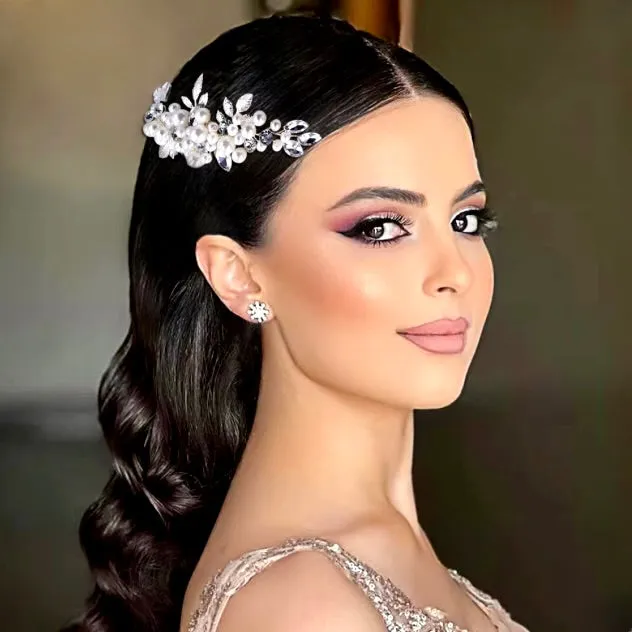 "Amal" - Pearl and Crystal Bridal Hair Comb
