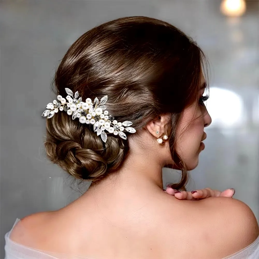 "Amal" - Pearl and Crystal Bridal Hair Comb