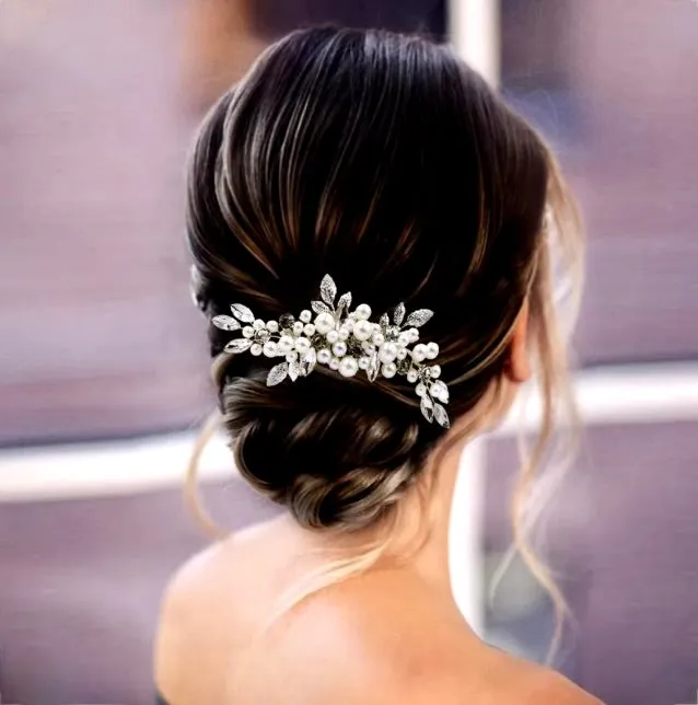 "Amal" - Pearl and Crystal Bridal Hair Comb