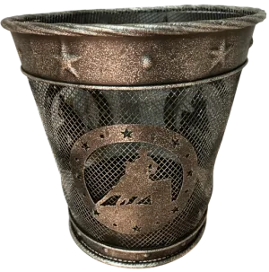 "Barrel Racer" Metal Wastebasket