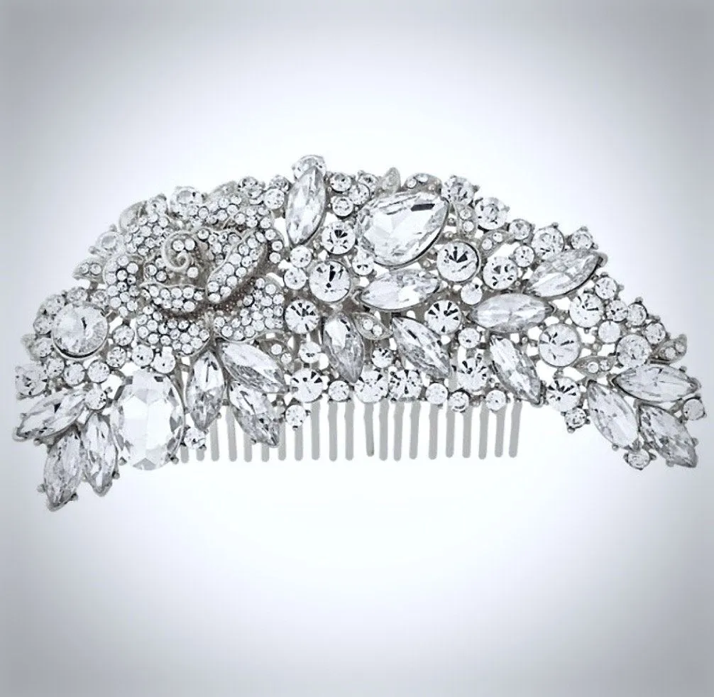 "Dahlia" - Austrian Crystal Bridal Hair Comb