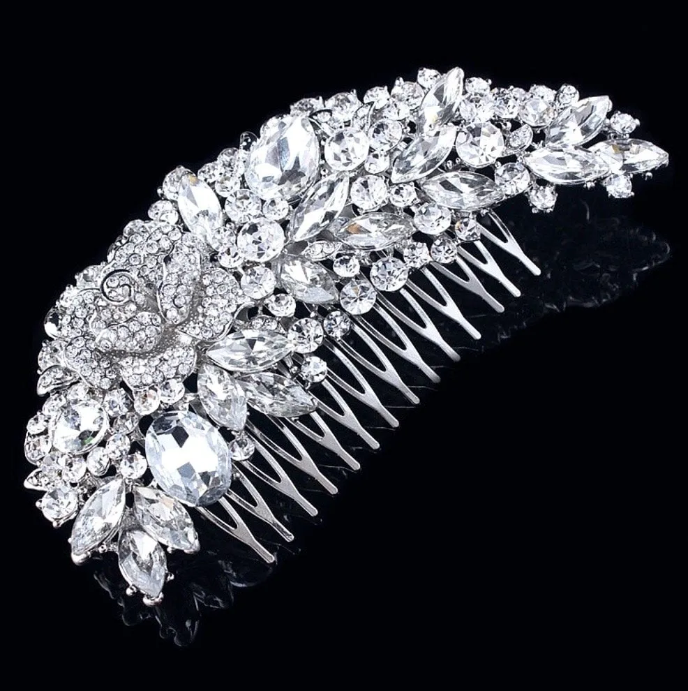 "Dahlia" - Austrian Crystal Bridal Hair Comb
