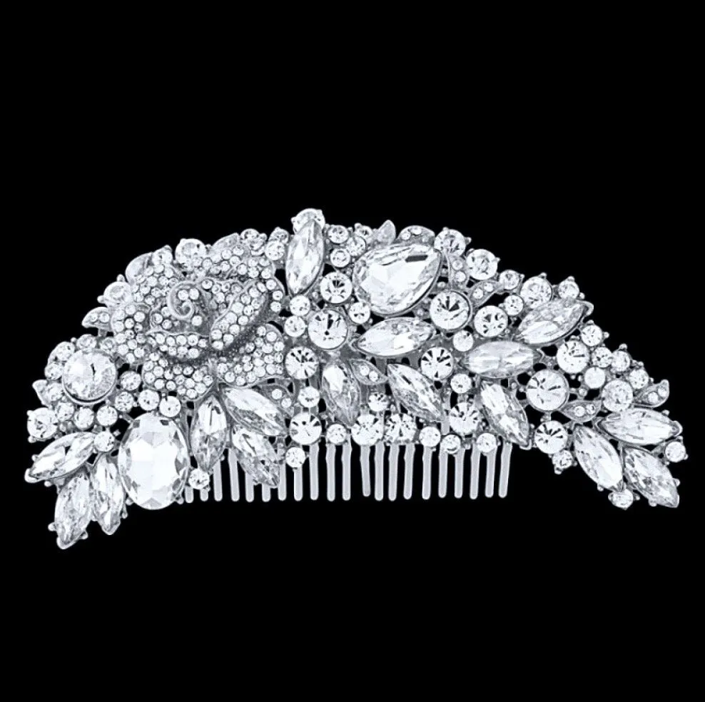"Dahlia" - Austrian Crystal Bridal Hair Comb