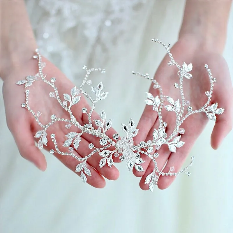 "Kennedy" - Silver Crystal Bridal Hair Accessory