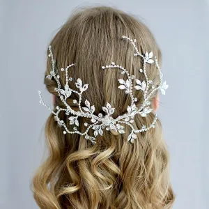"Kennedy" - Silver Crystal Bridal Hair Accessory