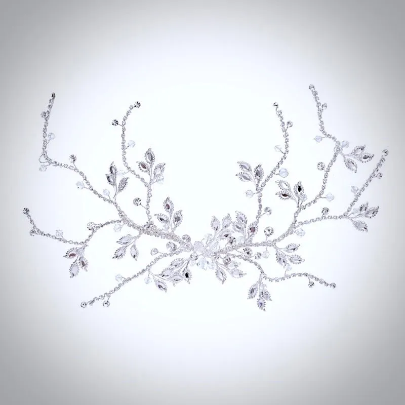 "Kennedy" - Silver Crystal Bridal Hair Accessory