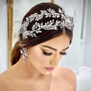 "Monterra" - Silver Crystal Bridal Hair Accessory