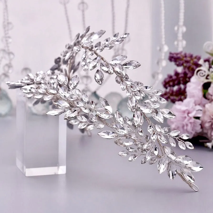 "Monterra" - Silver Crystal Bridal Hair Accessory