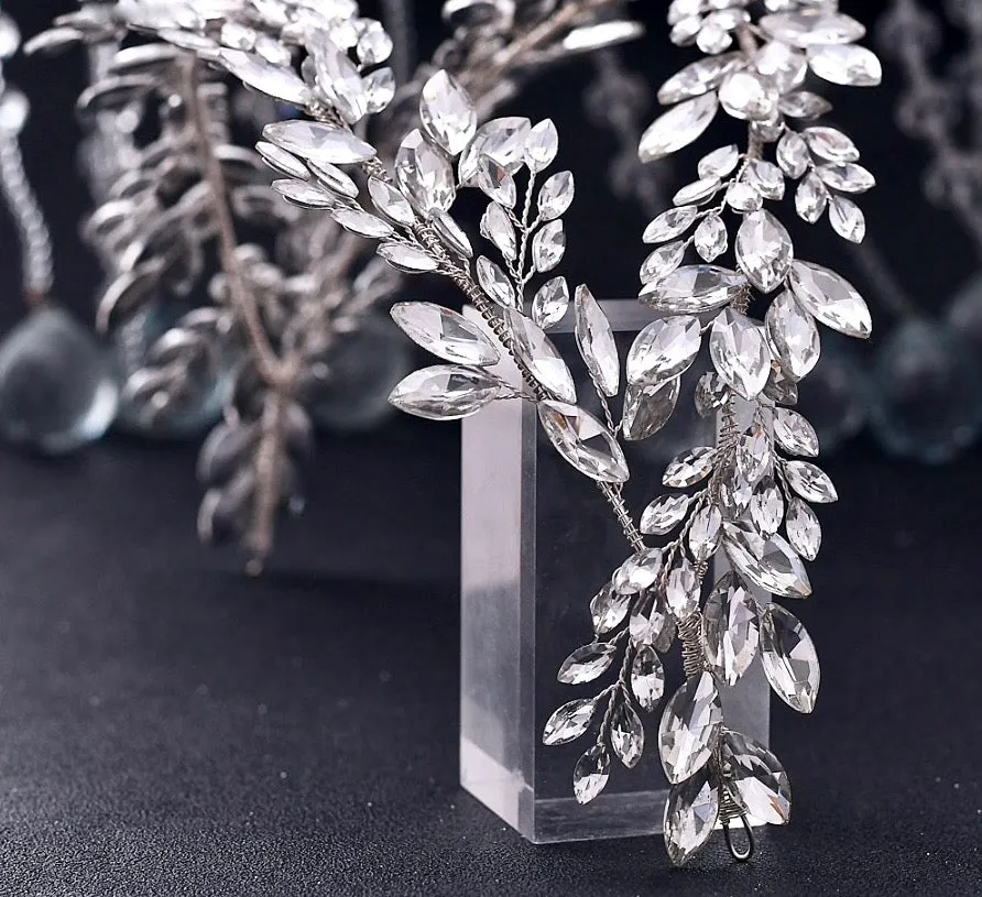 "Monterra" - Silver Crystal Bridal Hair Accessory