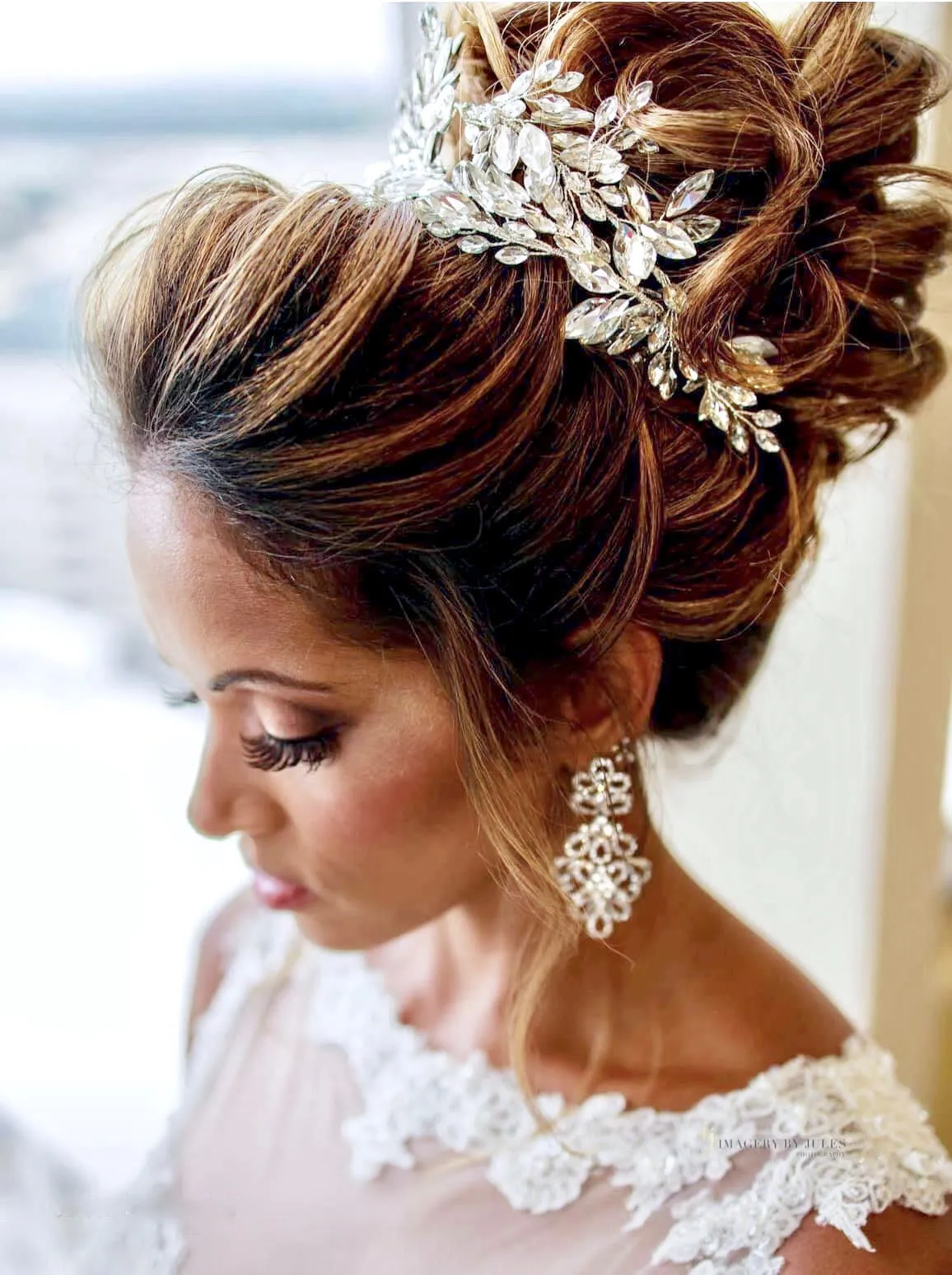 "Monterra" - Silver Crystal Bridal Hair Accessory