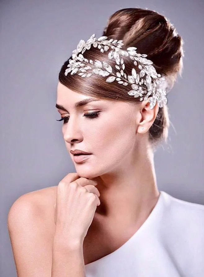 "Monterra" - Silver Crystal Bridal Hair Accessory