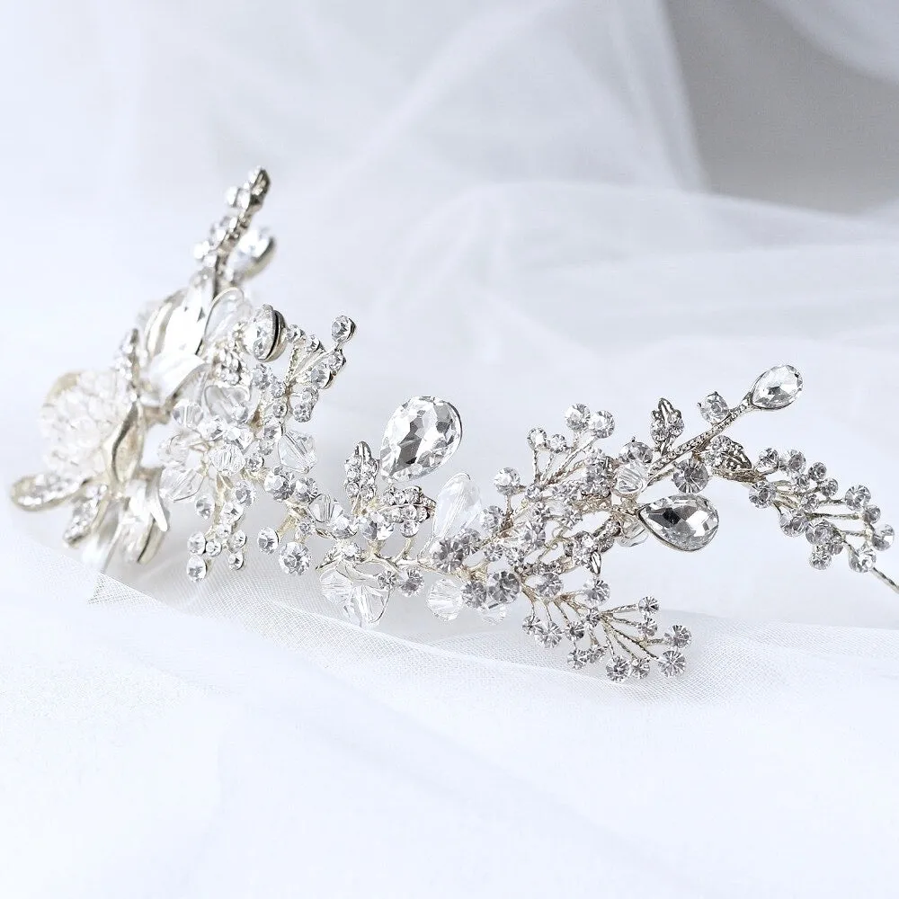 "Stephanie" - Austrian Crystal Bridal Headband / Hair Vine