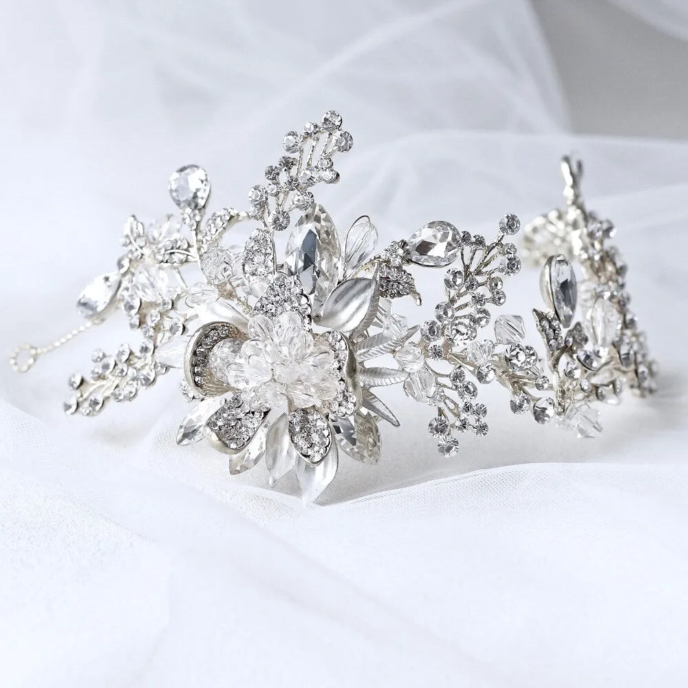 "Stephanie" - Austrian Crystal Bridal Headband / Hair Vine