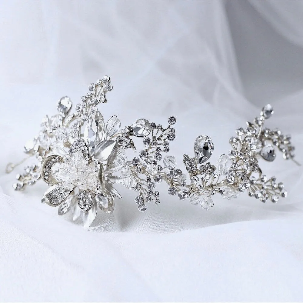 "Stephanie" - Austrian Crystal Bridal Headband / Hair Vine