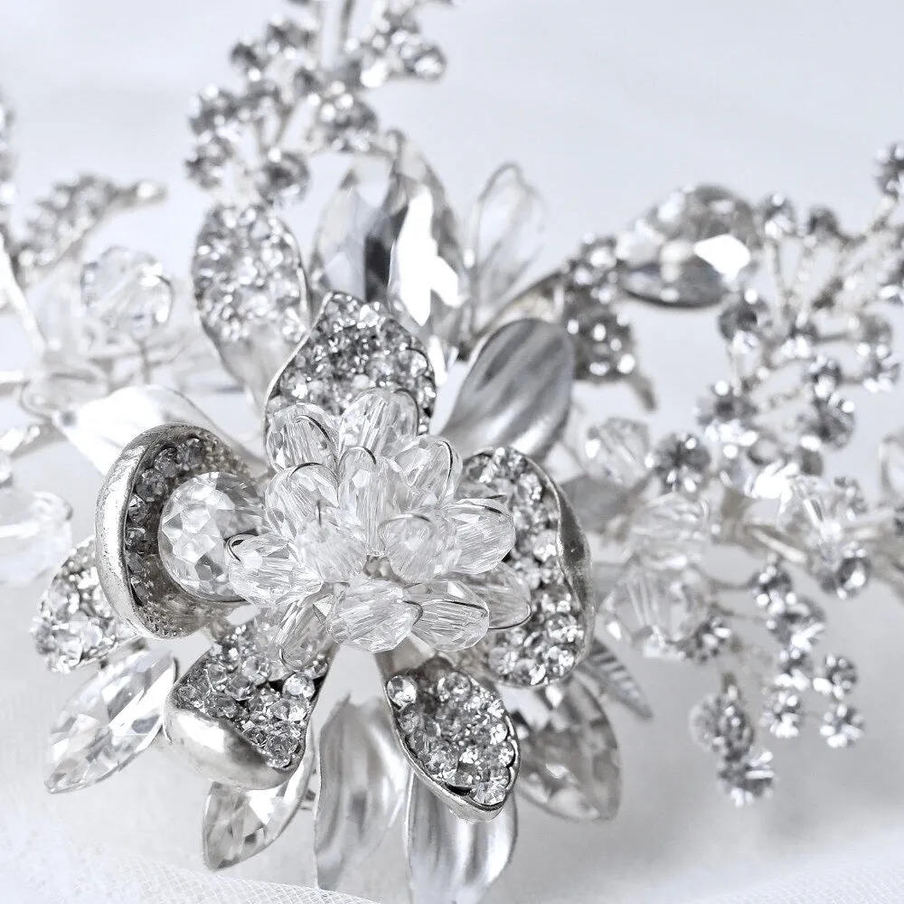 "Stephanie" - Austrian Crystal Bridal Headband / Hair Vine