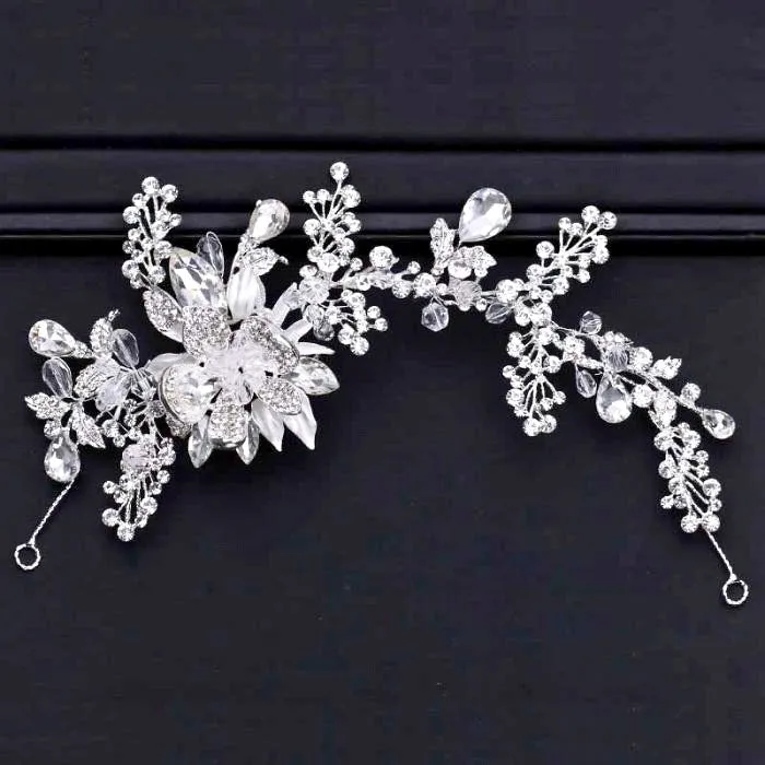 "Stephanie" - Austrian Crystal Bridal Headband / Hair Vine
