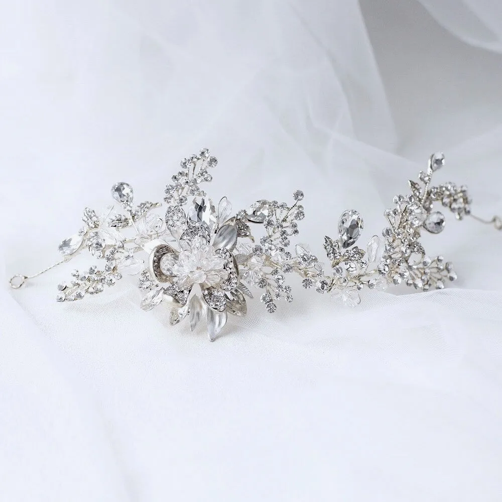 "Stephanie" - Austrian Crystal Bridal Headband / Hair Vine