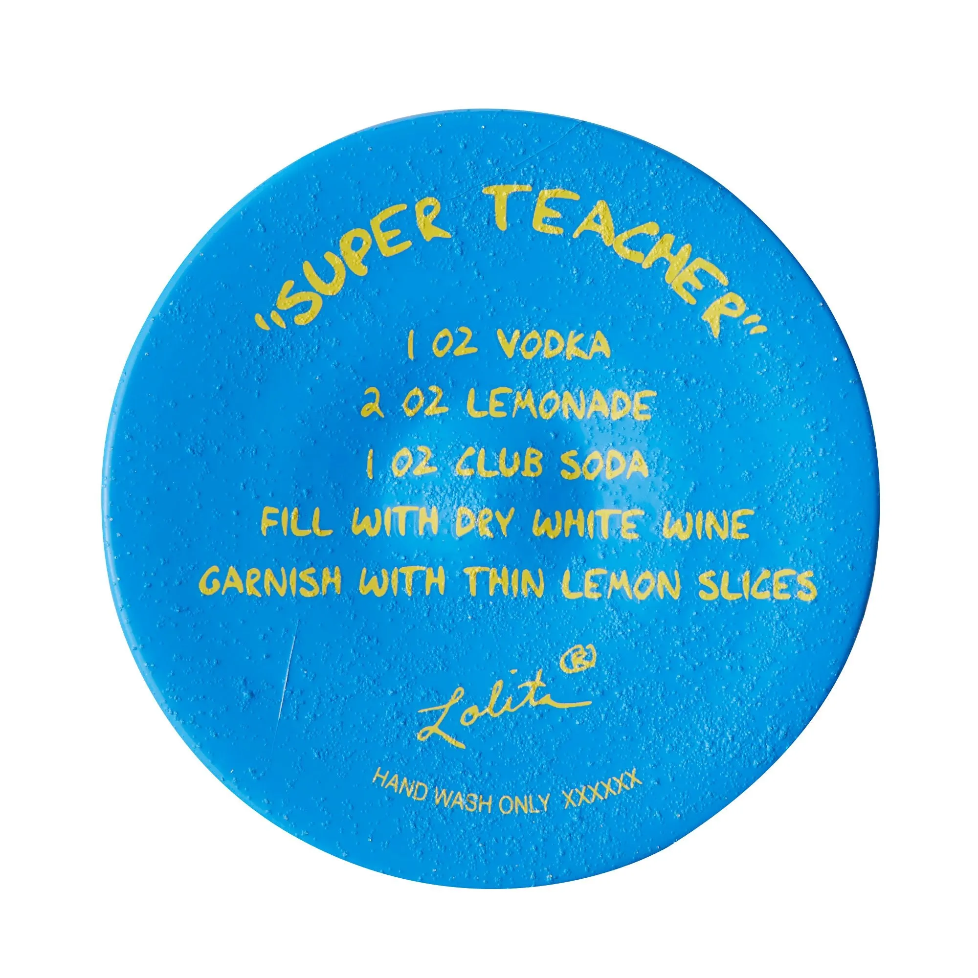 "Super Teacher" Hand-Painted Artisan Wine Glass, 15 oz.