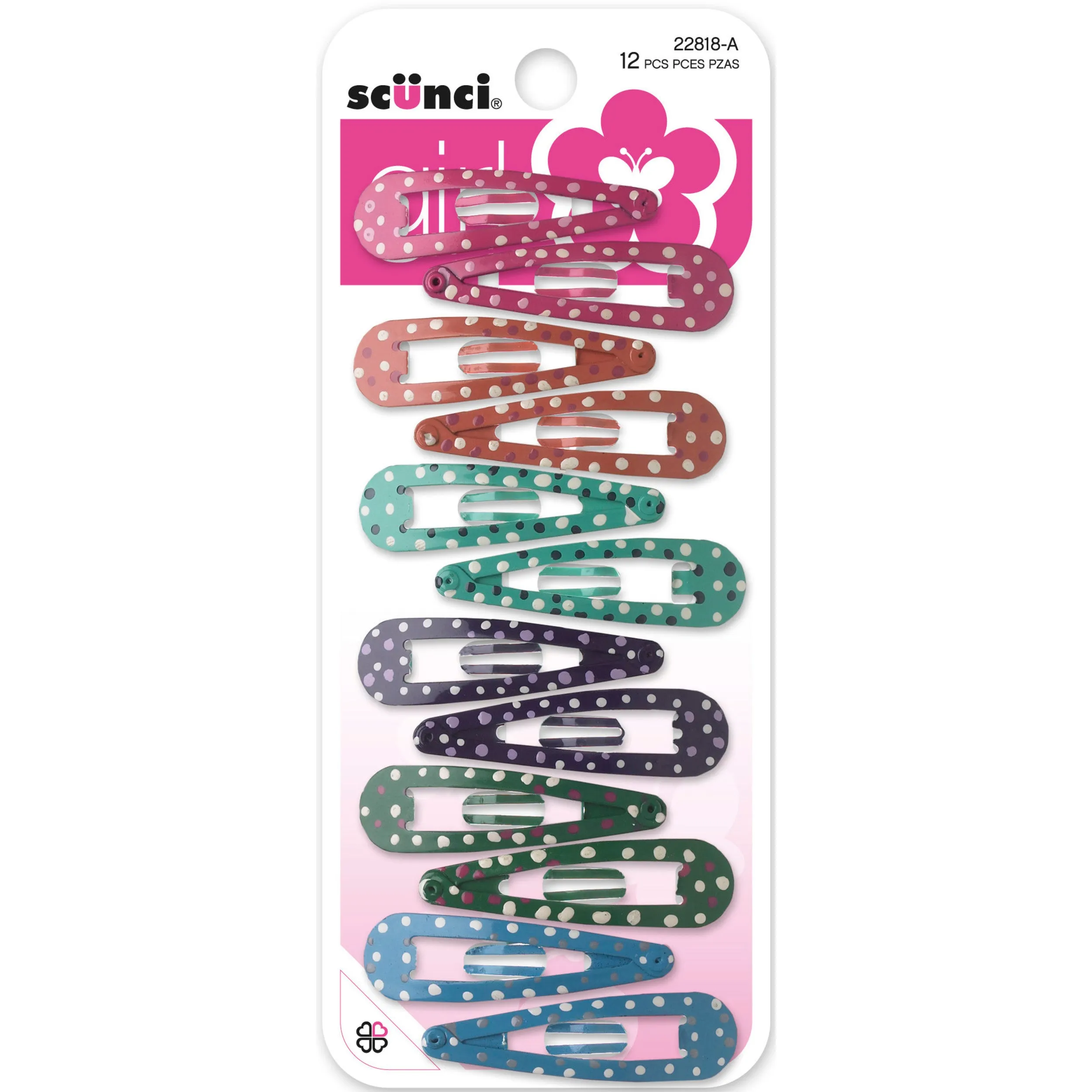 Scünci Girl Polka Dot Snap Clips