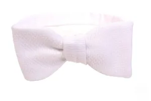 Small White Single-End Marcella Pique Bow Tie