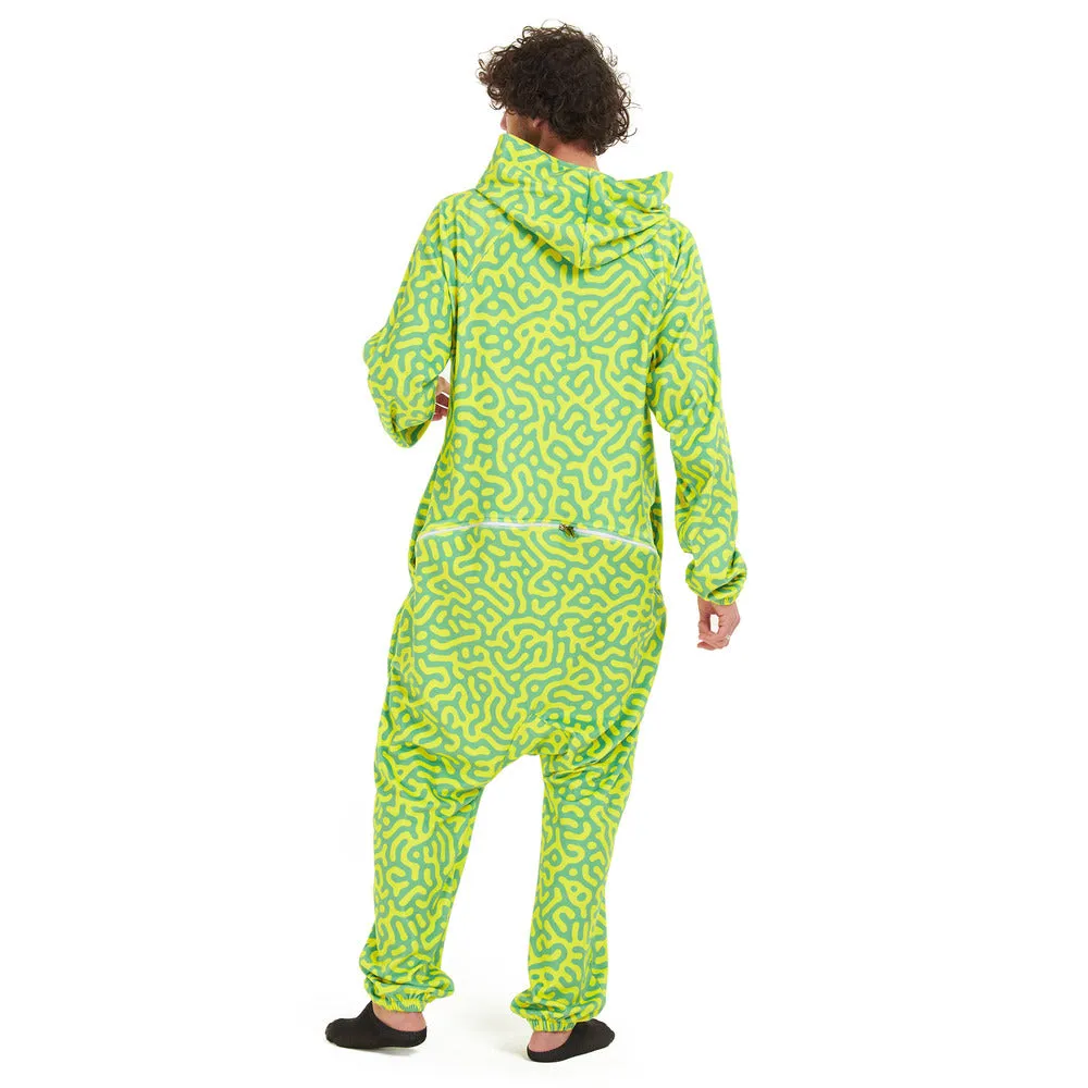 Snuggs Blanket Onesie Green Doodles