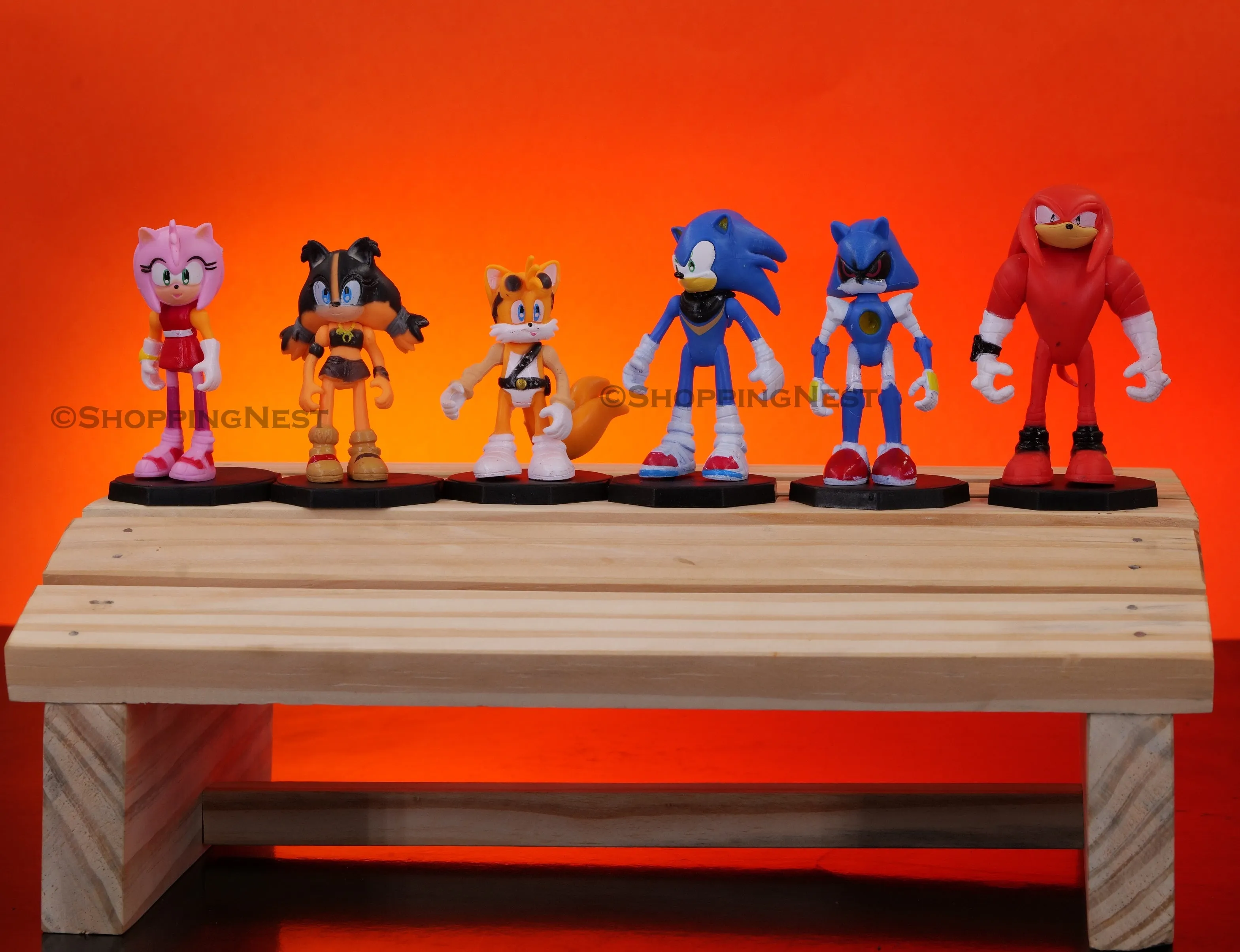 Sonic Action Figures | Set of 6 Action Figures | 7-9 Cms |